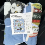 No Sew Throw Kit Cats Polyester Anti-pill Fleece Blues 72" X 60" Layers Nwt. Fixed Price $18.00.