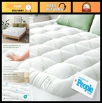 Ultra Soft King Size Mattress Topper - Bamboo Pillow For Back Pain Relief,. Fixed Price $79.99.