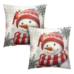 Kwlegh Red Snowman Cardinal Snowflake Pillow Covers 20X20 Set Of Christmas. Fixed Price $33.88.