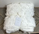 Pottery Barn Teen Loveshackfancy Sweet Bows Faux Fur Throw Blanket 46X60" White. Fixed Price $99.00.