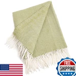 Saro Lifestyle TH415.GS5060 Herringbone Throw, Grass, 50"X60". Fixed Price $34.46.