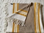 Roca Home Portugal Striped Cotton Throw Blanket Mustard Cream Taupe 51 X 44. Fixed Price $22.10.
