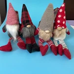 4 Merry Maker's Holiday Gnome Shelf Sitters Gray Red Black White - 2021/2022. Fixed Price $24.00.