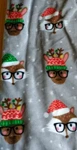 Christmas Deer & Fox Throw Blanket Winter Holiday Cor W/ Hat Glasses New. Fixed Price $27.00.