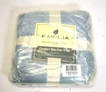 Pavilia Premium Plush Throw Blanket 50" X 60" P-B3014-BL02 Light Blue. Fixed Price $5.85.