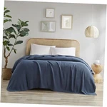 Ink+ivy Bree Knit Throw Blanket For Bed, Full/queen (90 X In) Indigo. Fixed Price $104.60.