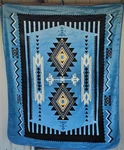 Indian Design Southwestern G5030 Turquoise Queen Size Blanket. Fixed Price $58.23.