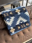 Pendleton Sherpa Blanket Blue Tribal Pattern (soft & Warm). Fixed Price $47.52.