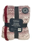 New Berkshire Textured Velvetsoft Reverse Fluffie Throw Blanket 60" 70". Fixed Price $44.99.