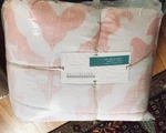 Pottery Barn Kelly Slater Ikat Shells Quilt Blush Queen 2 Standard Sham Teen 3P. Fixed Price $153.75.