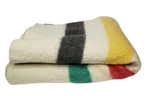 Vintage Mossfield Pure Wool Striped Blanket Canada Porritts & Spencer. Fixed Price $199.00.