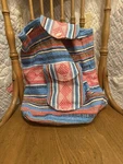 Pinzon Mexican Blanket Multicolor Woven Backpack Hippie Boho Bag Aztec Southwest. Fixed Price $14.99.