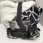 Life Comfort Ultimate Plush Throw Faux Fur White Gray Reversible Blanket 60X70. Fixed Price $25.99.