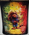 Marijuana Leaf Rasta Lion Joint Marley One Love Funny Queen Blanket Bedspread. Fixed Price $60.01.