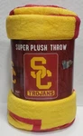Usc Trojans 46" By 60" Micro Raschel Throw Blanket - Ncaa. Fixed Price $22.99.