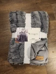 New Koolaburra By Ugg Chloe Faux Fur Throw Blanket 50 70 Stone Gray. Fixed Price $35.99.