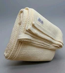 Sferra Kingston Waffle Weave Comfort Cotton Twin Elegant Blanket 86 62". Fixed Price $85.00.