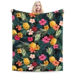 Perinsto Palm Leaves Hibiscus Flowers Hawaii Throw Blanket Ultra Soft Warm All. Fixed Price $31.18.