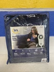 Serta Silky Plush Heated Throw Blanket 50"X60" Settings Auto-off Navy Blue New. Fixed Price $64.99.