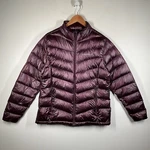 Eddie Bauer EB650 Packable Down Puffer Jacket Womens Large Purple Ultra Light. Fixed Price $55.00.