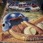 The Northwest Company Mlb Atlanta Braves Woven Tapestry Throw Blanket 48X60". Fixed Price $38.50.