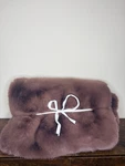 Pottery Barn Faux Fur Mink Throw - 50X60 Rum Raisin. Fixed Price $109.00.