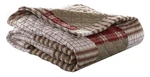 Throw Blanket Plaid Square Design Tan Quilted Cotton Country Couch Cover. Fixed Price $69.73.