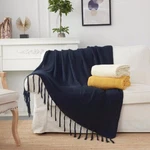 New -- Longhui Bedding Fringe Chenille Knit Throw Blanket Couch Cover, 3 Colors. Fixed Price $18.99.