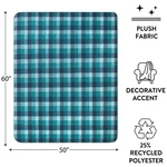 Mainstays Cozy Fleece Throw Blanket Blue Plaid 50X60 Soft Warm. Fixed Price $15.99.