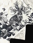 Victorias Secret Faux Fur Plush 50X60 Logo Rabbit Flowers Black Blanket Throw. Fixed Price $44.89.