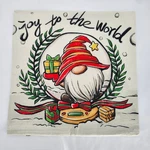 Christmas Gnome Joy To The World Pillow Cover 18" X Holiday Decor Festive. Fixed Price $8.99.