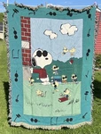 Peanuts Collection Snoopy Joe Cool Woven Tapestry Throw Blanket Large 55X71 Nwt. Fixed Price $76.99.