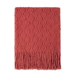 Bourina Throw Blanket Textured Solid Soft Sofa Couch Knitted Decorative. Fixed Price $26.69.