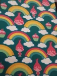 2016 North West Dream Works Trolls Rainbows Fleece Girls Blanket 48" X 37". Fixed Price $23.99.