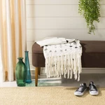 Safavieh Penton Fringe Throw Blanket Grey / White. Fixed Price $53.16.