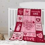 Valentines Day Baby Throw Blanket Small Pink Plaid Heart 30"X40" LOVE-02. Fixed Price $18.97.