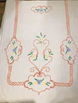 Vintage Chenille Queen Bed Sheet Spread White Pink Yellow Blue Green 100 X 90. Fixed Price $79.99.