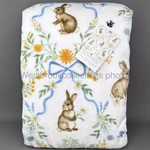 Rachel Ashwel Full/queen Blanket Soft Plush Bunny Rabbits Spring Flowers 90X90. Fixed Price $71.99.