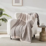 R.share Pink Striped Throw Blanket 50X70 Inch Reversible, Feather Knit Microf.... Fixed Price $41.68.