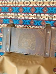Iron Coyote Azteca Motorcycle Leather Blanket Wrap By Alcustoms Bison Veg Tan. Fixed Price $99.00.