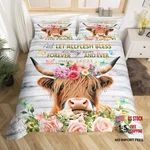 Highland Cow Duvet Cover Set Rose Cattle King (no Comforter) Multi 57. Fixed Price $34.70.