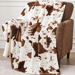 Edenleaf Cow Print Blanket, Ultra Cozy 50"X60"-THROW, 02 Light. Fixed Price $26.31.