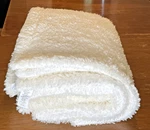 Pottery Barn Fireside Cozy Throw Blanket Ivory 50X60 Reversible Soft Plush Euc. Fixed Price $42.95.