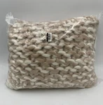 Pottery Barn Chunky Hand Knit Throw Neutral White 44 X 56 In #Z1246. Fixed Price $78.00.