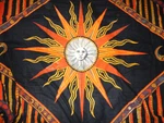 India Arts Celestial Boho Sun Moon Orange Black King Bedspread Sheet 102 X 88. Fixed Price $55.20.
