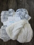 Royal Luxe Micro-mink Sherpa Throw Blanket 50 X60 Gray/white Super Soft Plush. Fixed Price $12.00.