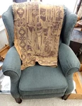 18TH-19TH Century Tapestry Fabric Textile Peacock People Throw Shawl Coverlet. Fixed Price $124.95.