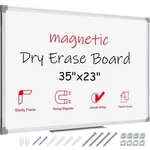 Lockways Large Magnetic Dry Erase For Wall 35" X 23" Whiteboard. Fixed Price $159.99.