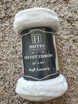 Hotel Collection Velvet Throw 50" 60" Luxurious Softness Grey Msp $29.99. Fixed Price $21.89.