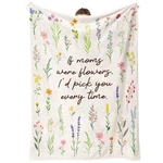 Afterprints Gifts For Mom Blanket, Mothers Day, Birthday 50'' X 60'', Cream. Fixed Price $48.99.